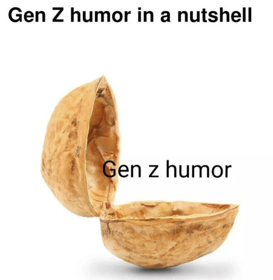 open nutshell - Gen Z humor in a nutshell Gen z humor