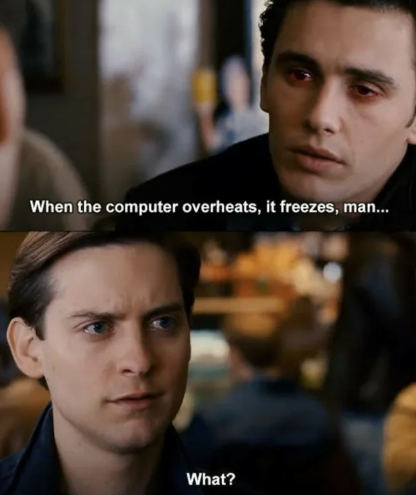 lunch ladies be thicc as - When the computer overheats, it freezes, man... What?