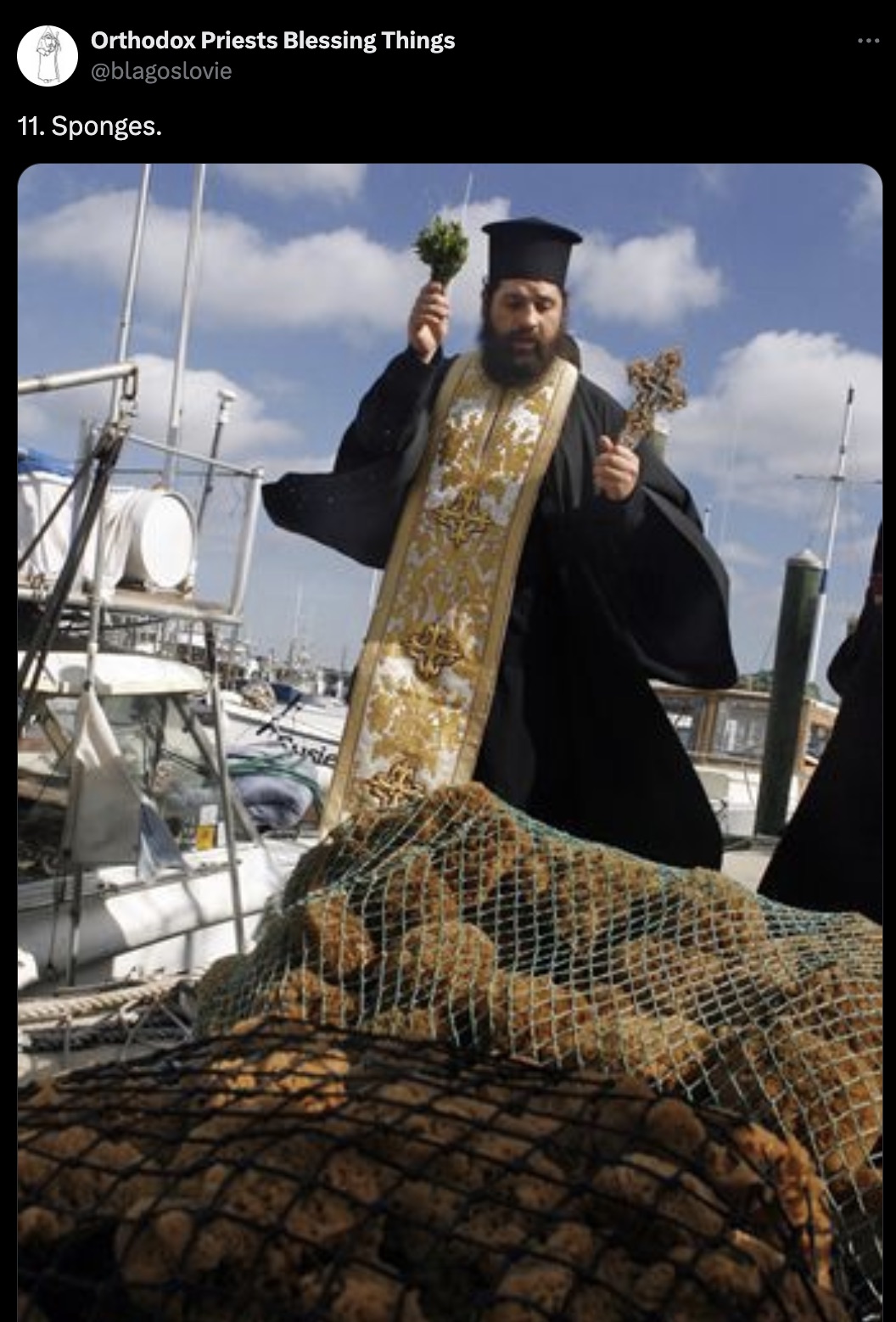 patriarch - Orthodox Priests Blessing Things 11. Sponges. ysie