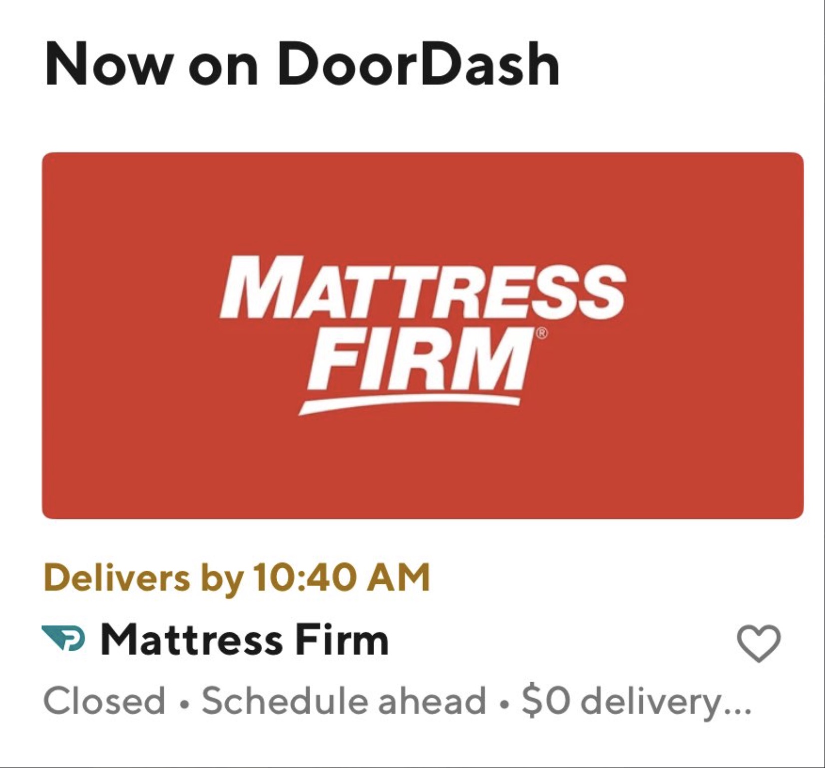 graphic design - Now on DoorDash Mattress Firm Delivers by > Mattress Firm Closed Schedule ahead $0 delivery...