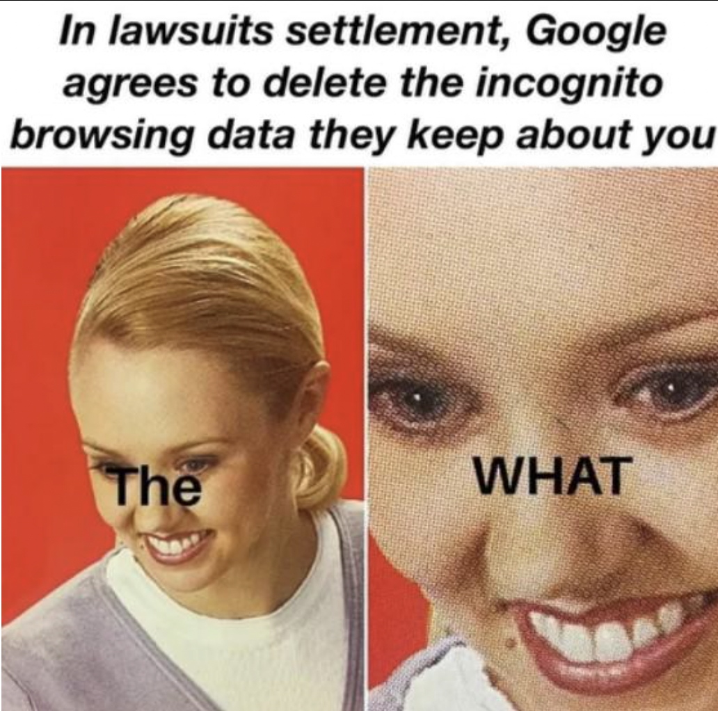 rug doctor lady meme - In lawsuits settlement, Google agrees to delete the incognito browsing data they keep about you What The