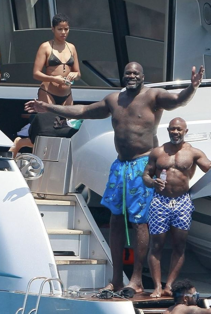 Years of bodybuilding… next to Shaq.