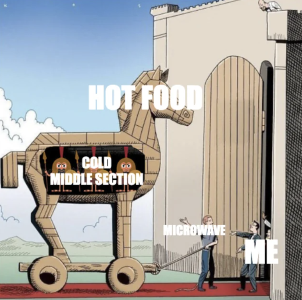 math vs physics meme - Hot Food Cold Middle Section Microwave Me