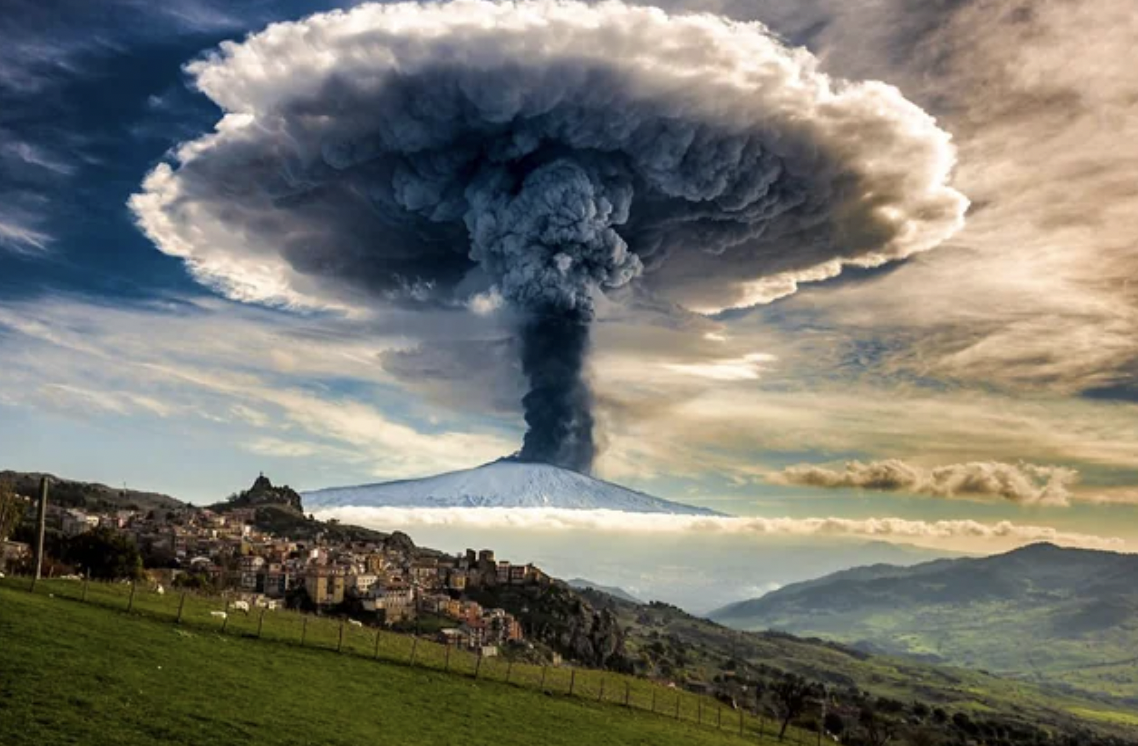 Eruption of Mt. Etna, 2015.