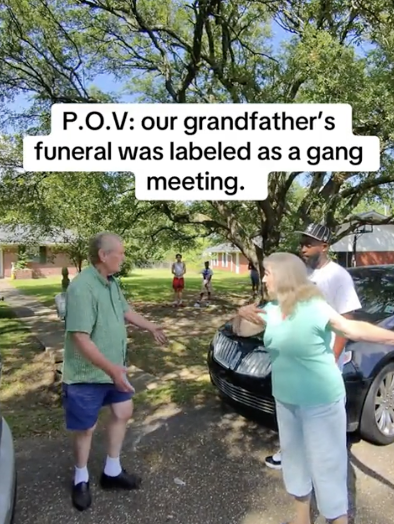 tree - P.O.V our grandfather's funeral was labeled as a gang meeting.