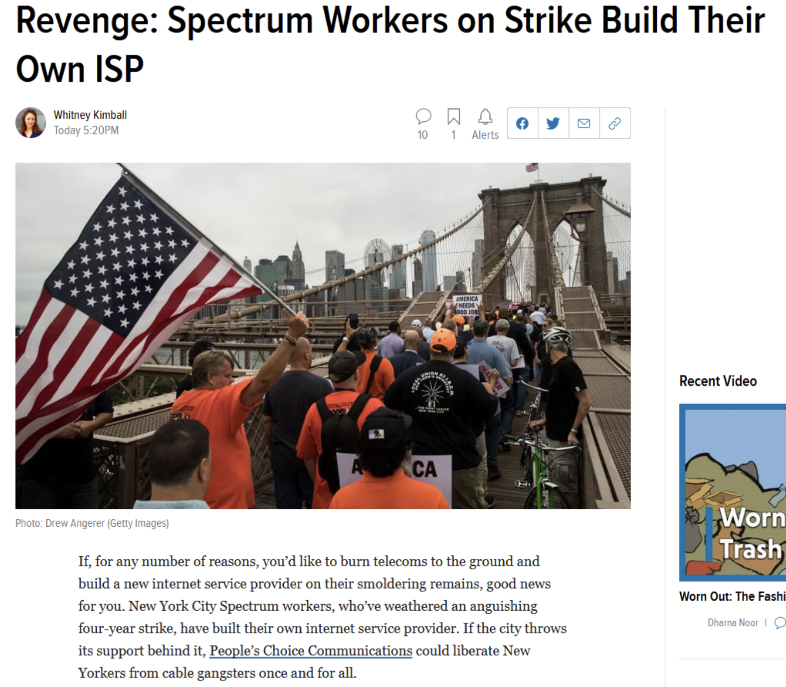 online advertising - Revenge Spectrum Workers on Strike Build Their Own Isp Whitney Kimball Today Pm 10 1 Alerts Ca Recent Video Photo Drew Angerer Getty Images If, for any number of reasons, you'd to burn telecoms to the ground and build a new internet s