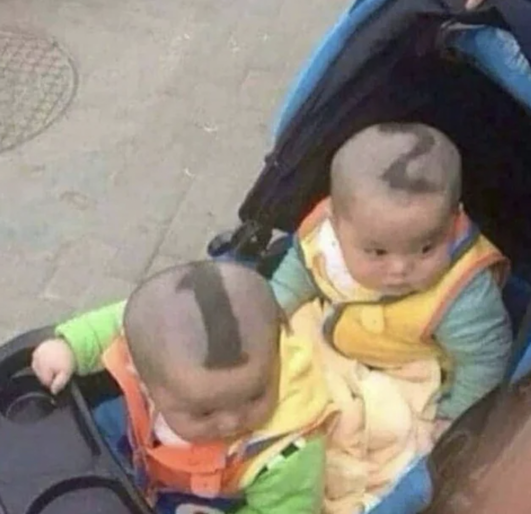 twins haircut funny