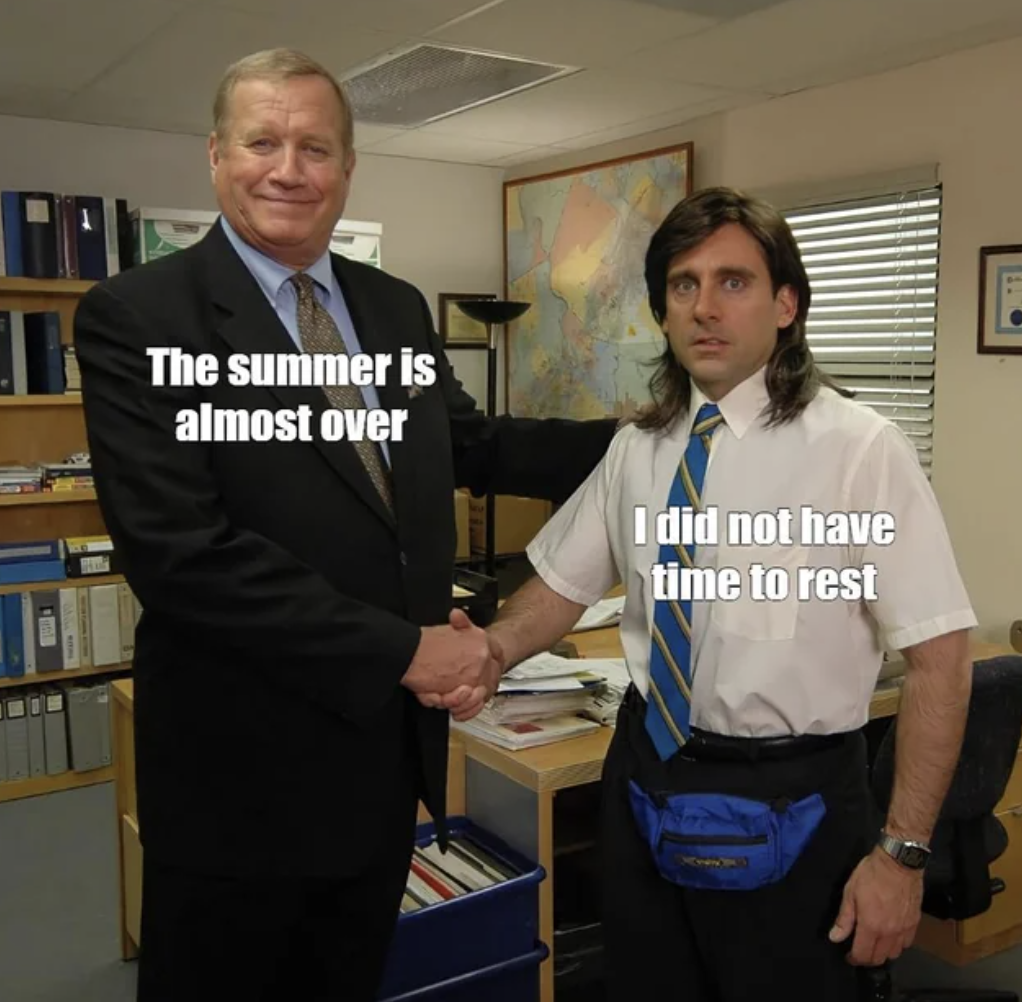 michael scott shaking hands - The summer is almost over I did not have time to rest