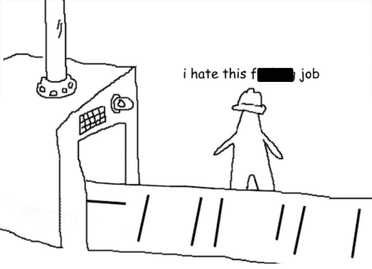 Internet meme - i hate this f job || || |