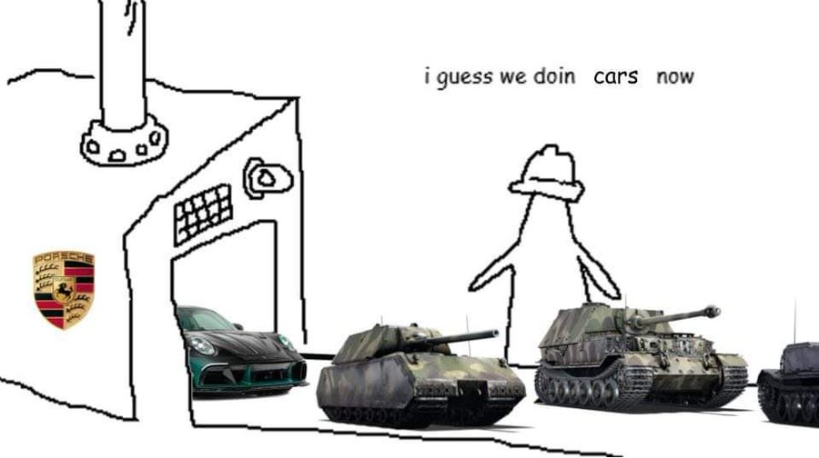 churchill tank - Porsche i guess we doin cars now