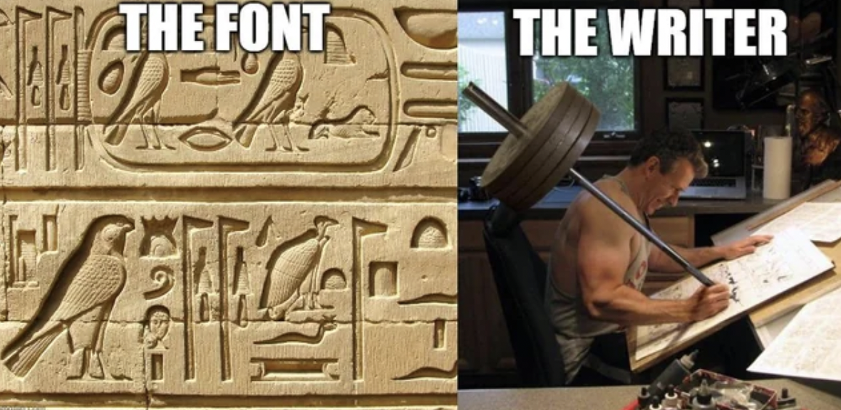 hieroglyphics scribes - The Font The Writer