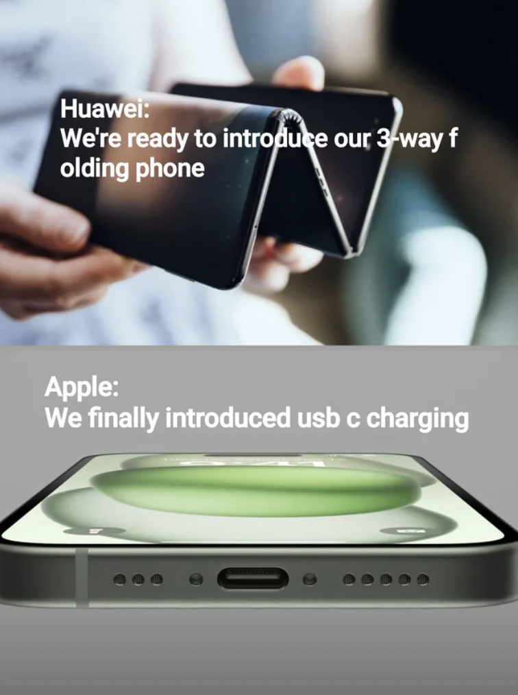 tri fold smartphone - Huawei We're ready to introduce our 3way f olding phone Apple We finally introduced usb c charging