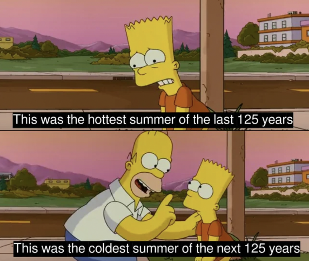 hottest summer of your life so far - Bab Bbb This was the hottest summer of the last 125 years Ara This was the coldest summer of the next 125 years