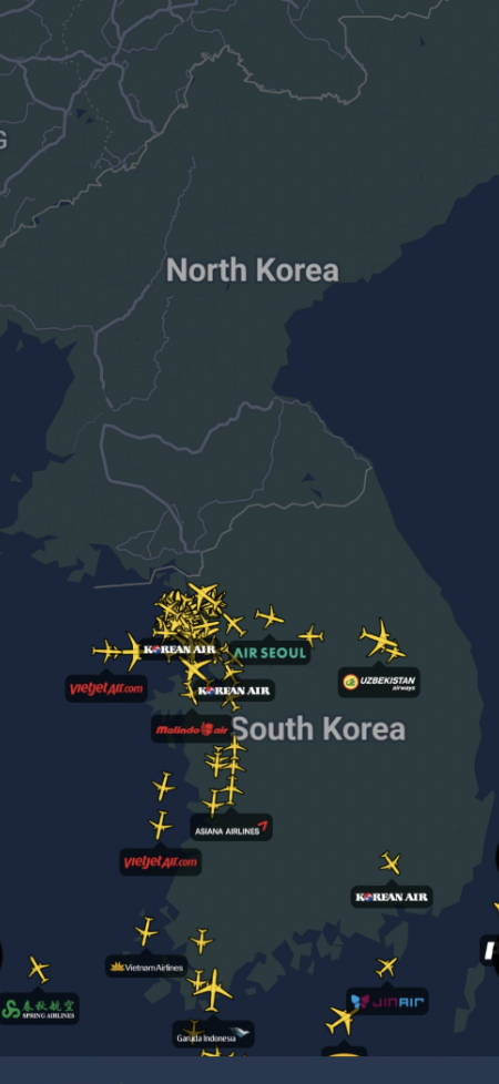 map - Slake North Korea Air Seoul South Korea