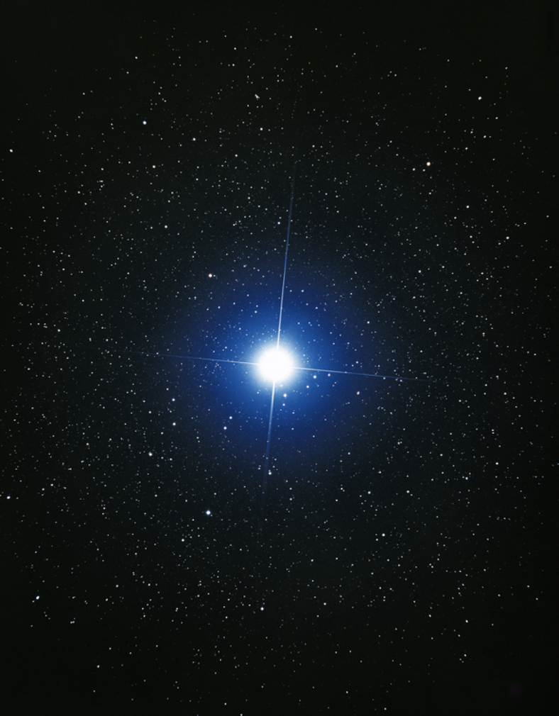 Sirius, the brightest star in the night sky.