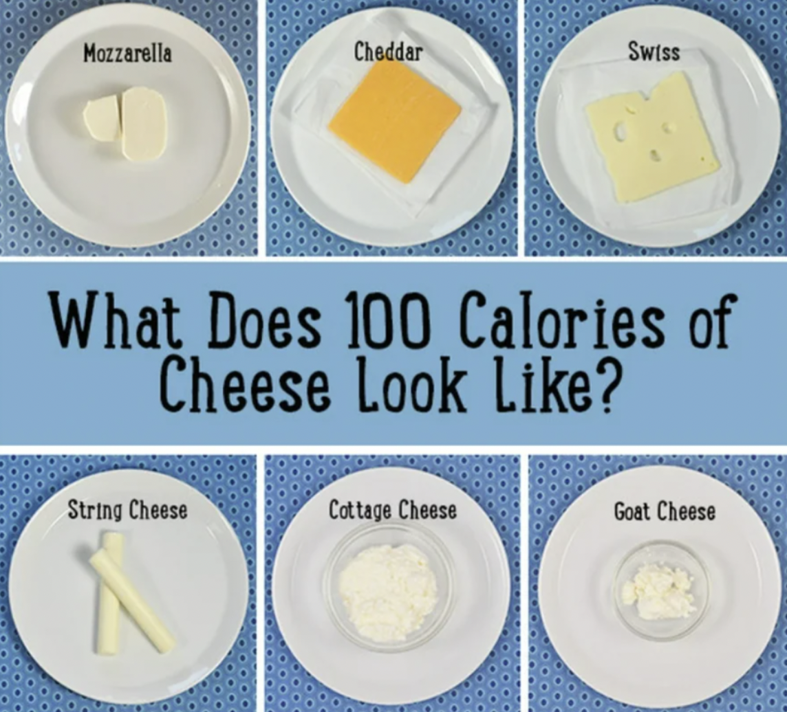 does 100 calories of cheese look like - Mozzarella Cheddar Swiss What Does 100 Calories of Cheese Look ? String Cheese Cottage Cheese Goat Cheese