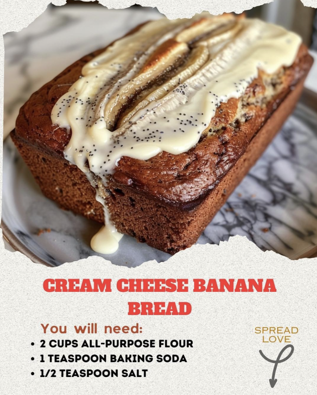 “Really puts the creme in cream cheese banana bread.”