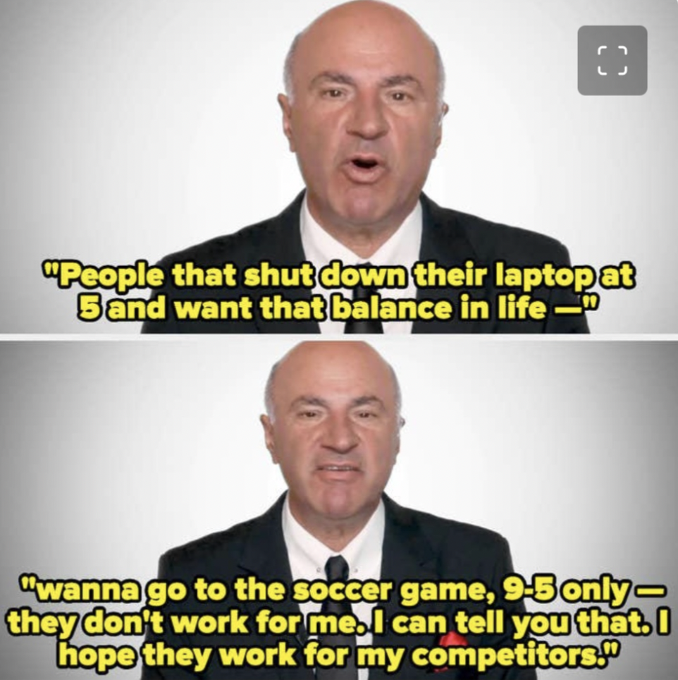 photo caption - "People that shut down their laptopat Band want that balance in life "wanna go to the soccer game, 95 only they don't work for meal can tell you that. I hope they work for my competitors."