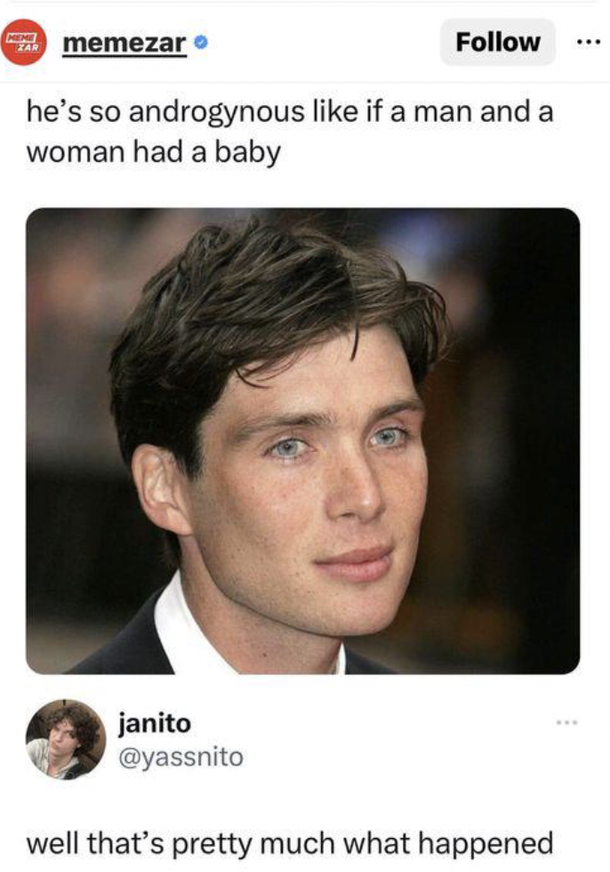 he's so androgynous like if a man - memezar he's so androgynous if a man and a woman had a baby janito well that's pretty much what happened