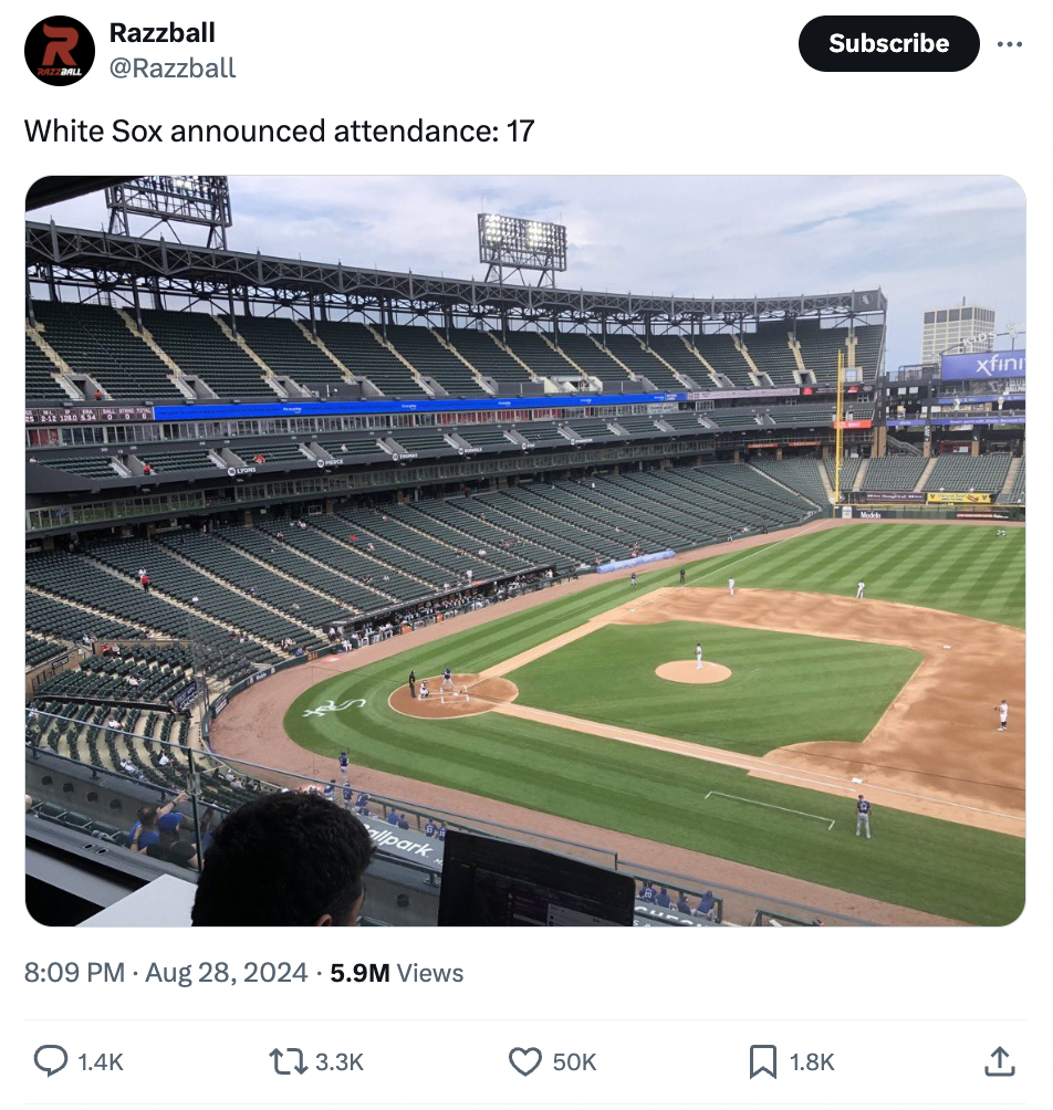 empty guaranteed rate field - Razzball White Sox announced attendance 17 5.9M Views Subscribe 50K