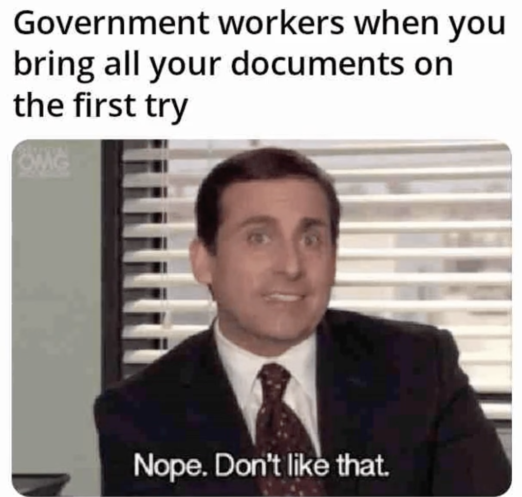 michael scott don t like that gif - Government workers when you bring all your documents on the first try Omg Nope. Don't that.