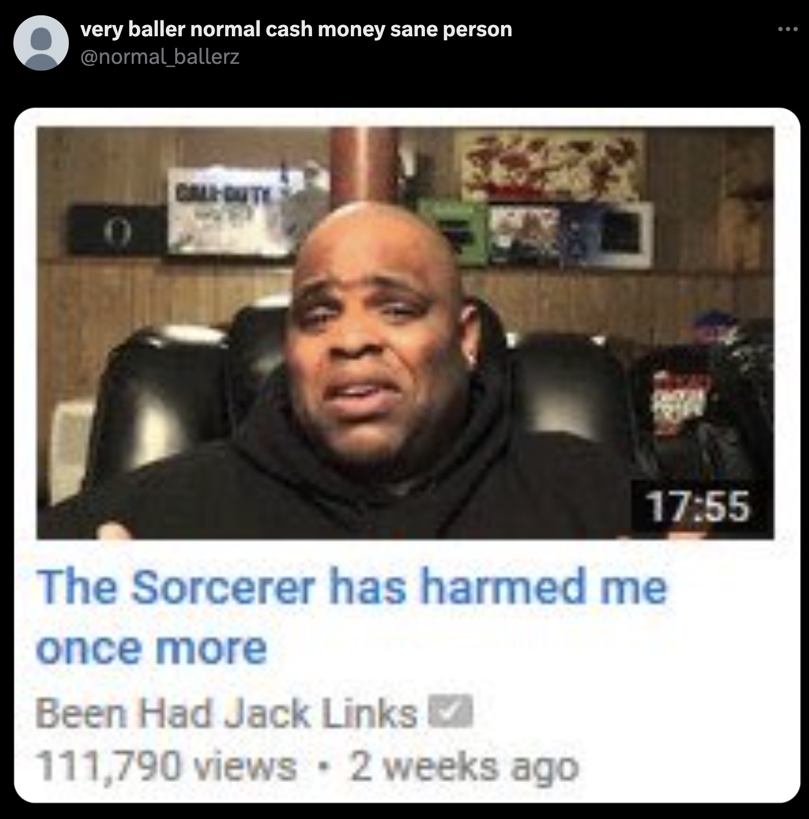 sorcerer has harmed me once more - very baller normal cash money sane person The Sorcerer has harmed me once more Been Had Jack Links 111,790 views 2 weeks ago