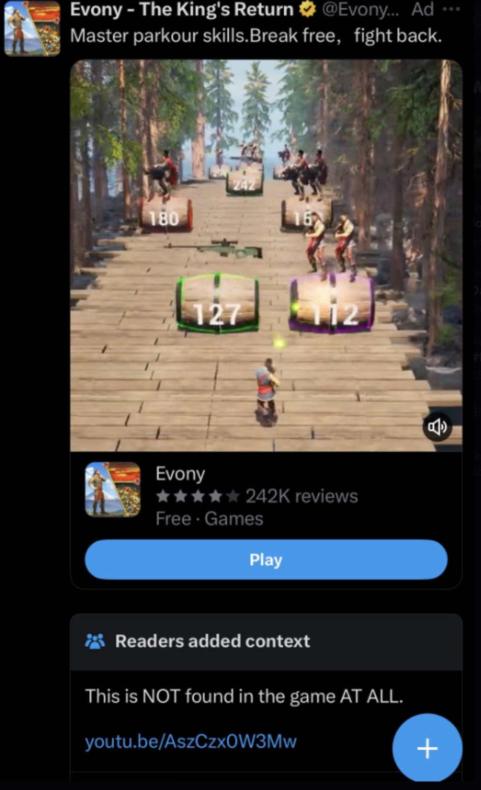 screenshot - Evony The King's Return ... Ad Master parkour skills.Break free, fight back. 180 127 12 Evony reviews Free Games Play Readers added context This is Not found in the game At All. youtu.beAszczxOW3Mw