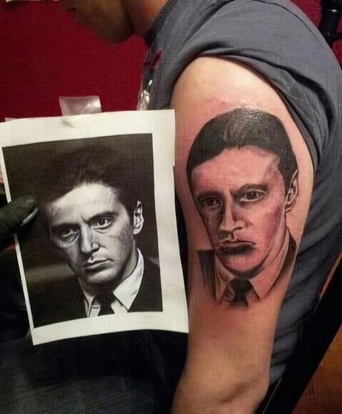 extremely bad tattoos - al pacino tattoo