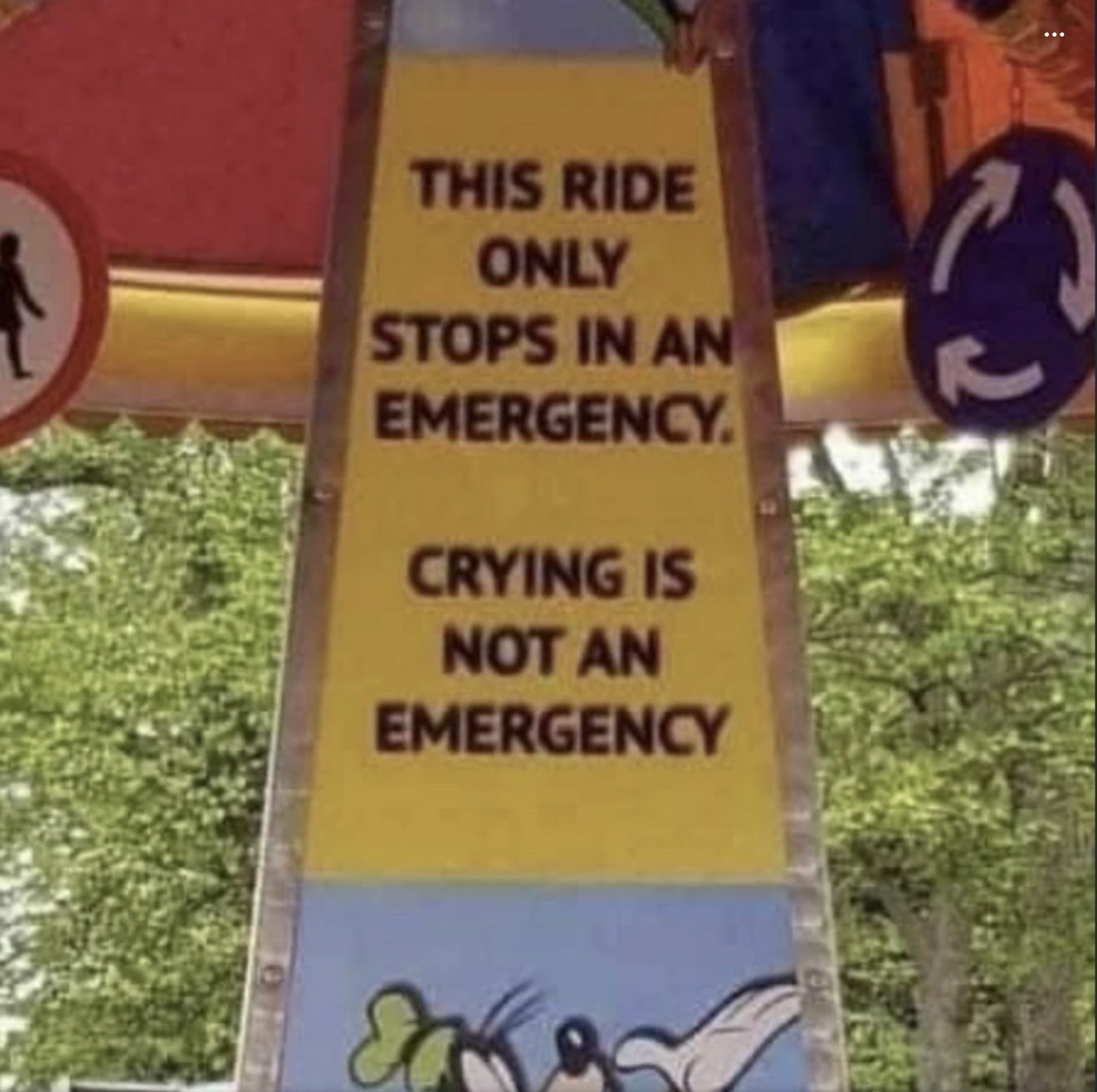 crying is not an emergency - This Ride Only Stops In An Emergency. Crying Is Not An Emergency