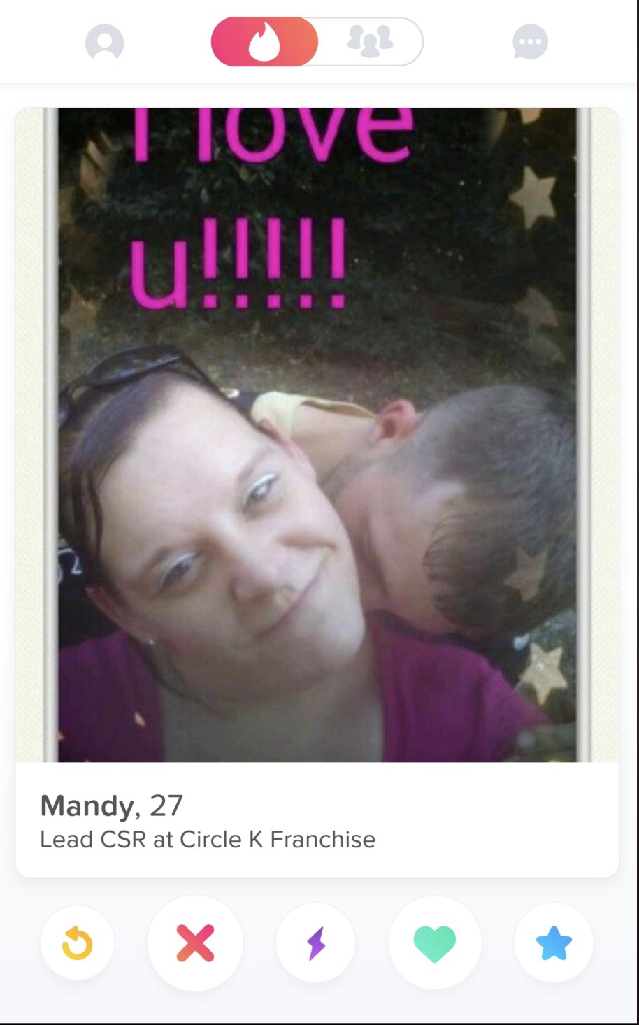 Tinder - I love Uhiii Mandy, 27 Lead Csr at Circle K Franchise