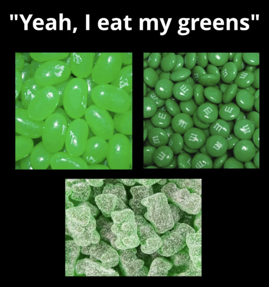 jade - "Yeah, I eat my greens" L Unt m m T th