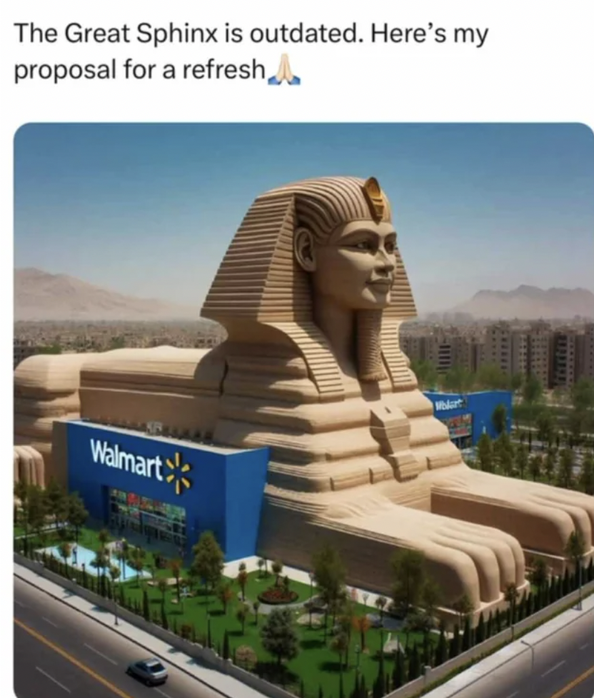 tourism - The Great Sphinx is outdated. Here's my proposal for a refresh Walmart