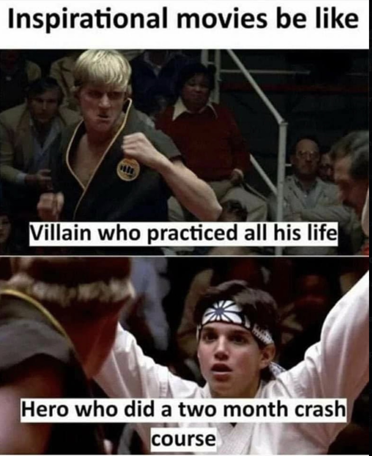 ralph macchio karate kit - Inspirational movies be Villain who practiced all his life Hero who did a two month crash course