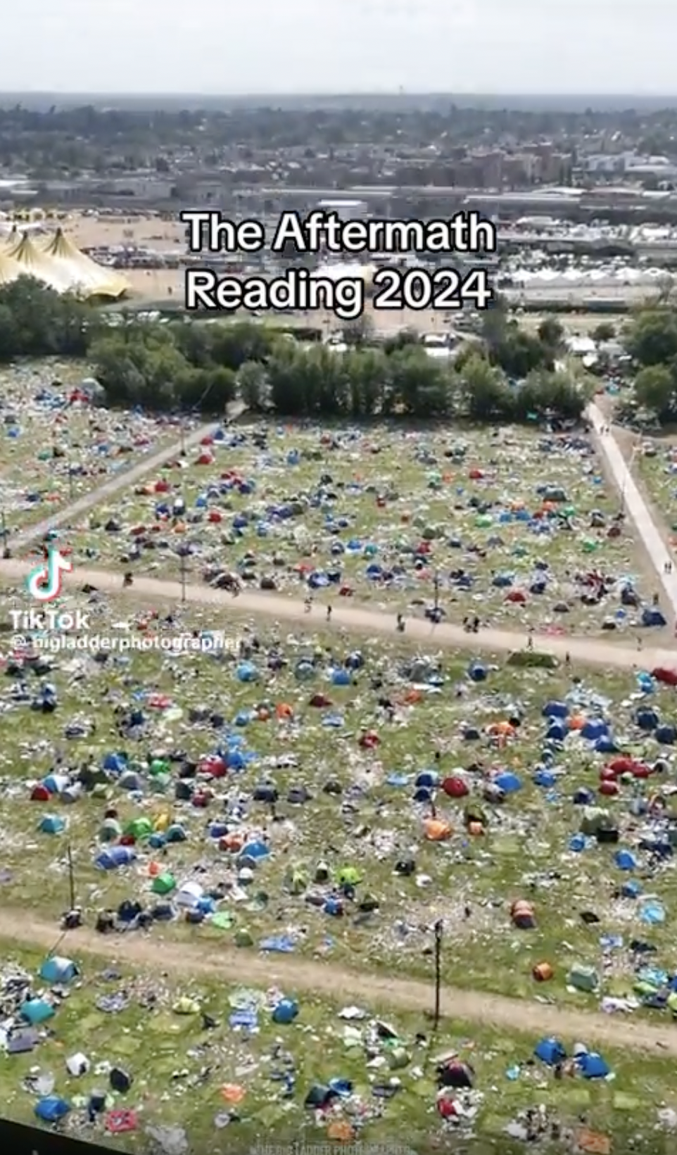 Leaving all your camping trash after the Reading 2024 festival.