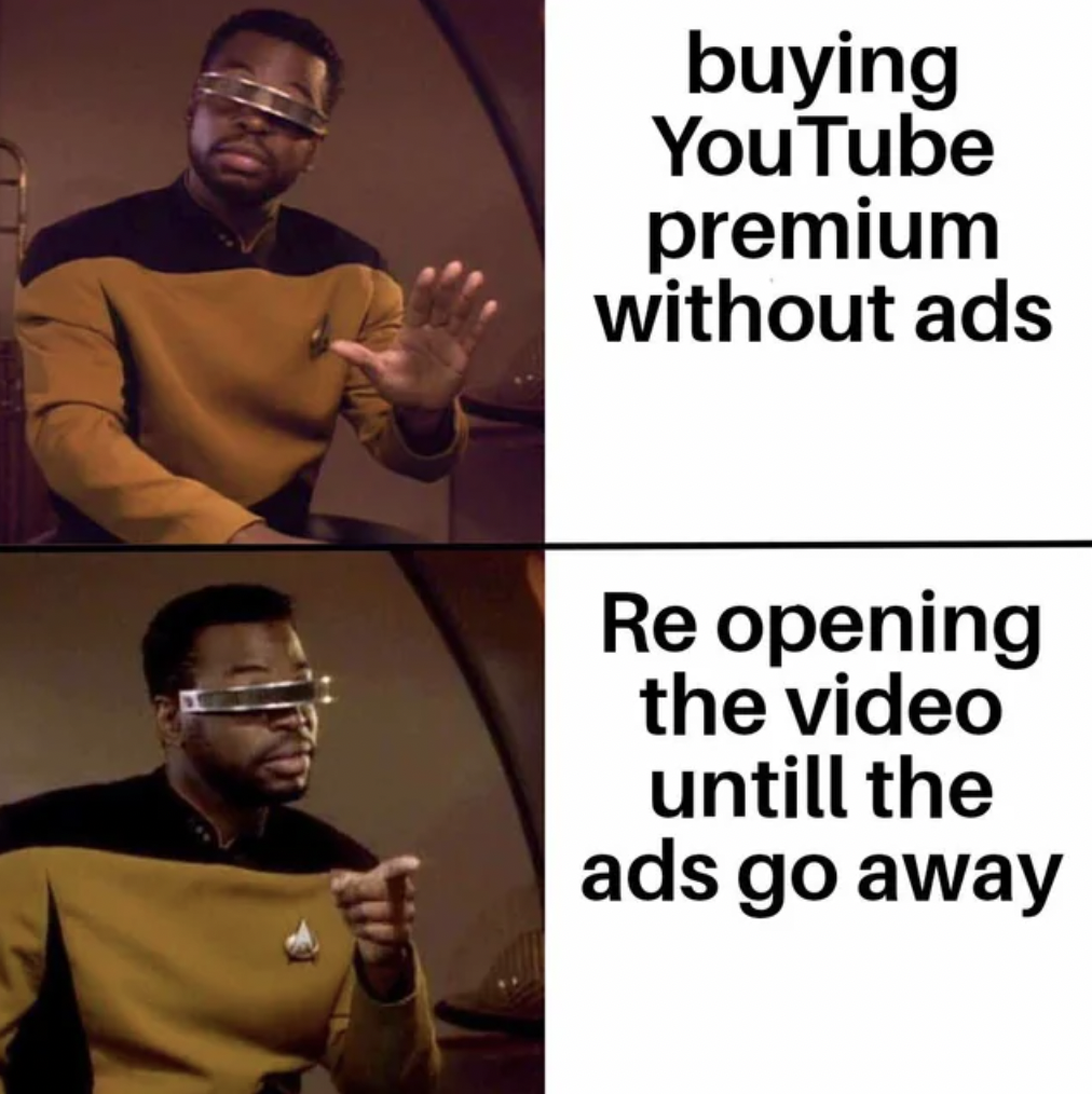 microplastics are stored in the meme - buying YouTube premium without ads Re opening the video untill the ads go away