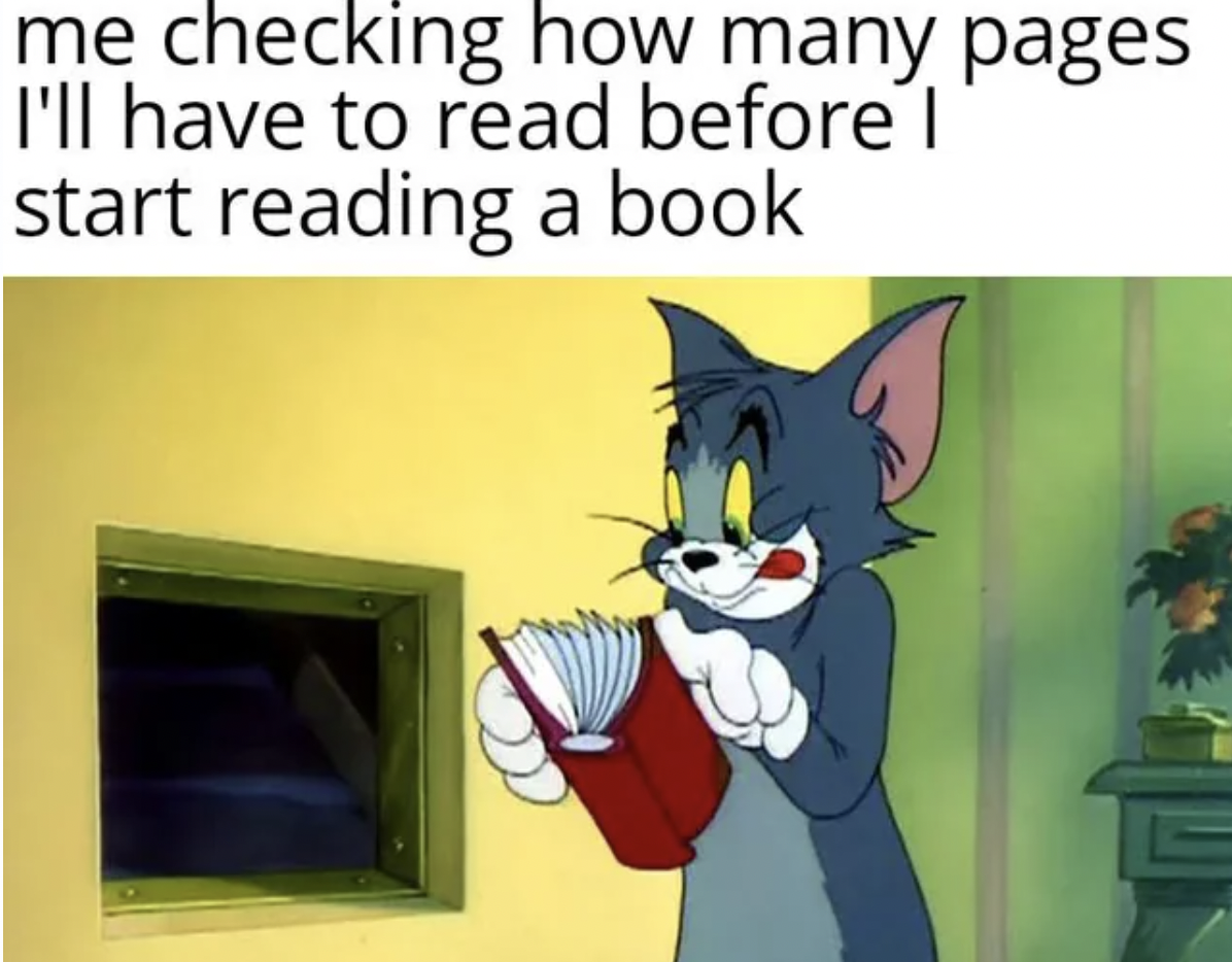 tom studying - me checking how many pages I'll have to read before I start reading a book