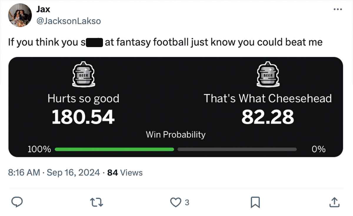 25 Unhinged Fantasy Football Tweets