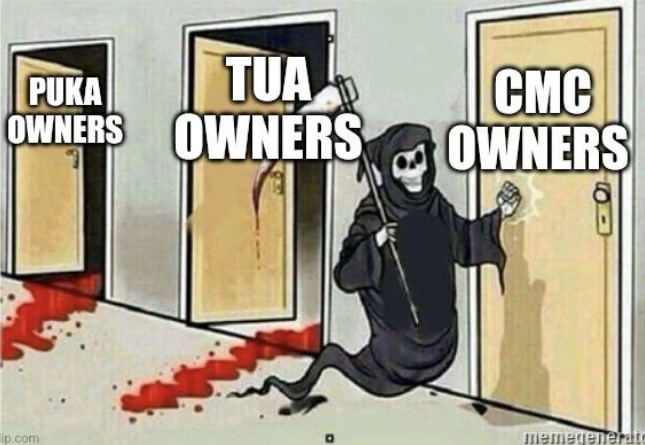 broadcom vmware meme - Puka Tua Owners Owners ip.com Cmc Owners memegenerate