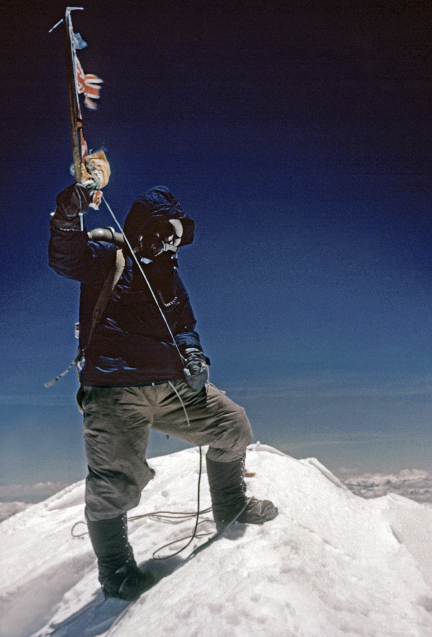 Edmund Hillary took this photograph of Tenzing Norgay as they became the first people to set foot on the summit of Mount Everest. 29th of May, 1953.