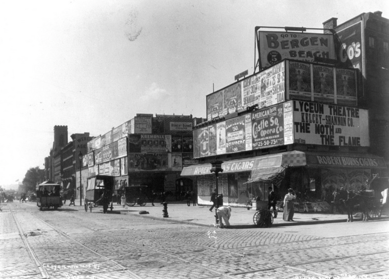 Times Square, then Long Acre Square, circa 1898-1900.