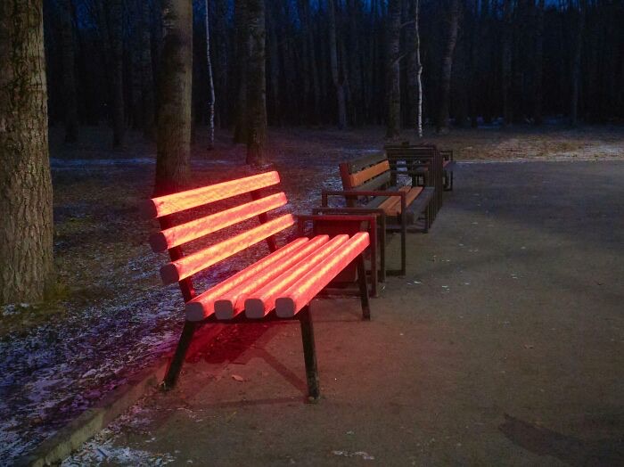 hot metal benches