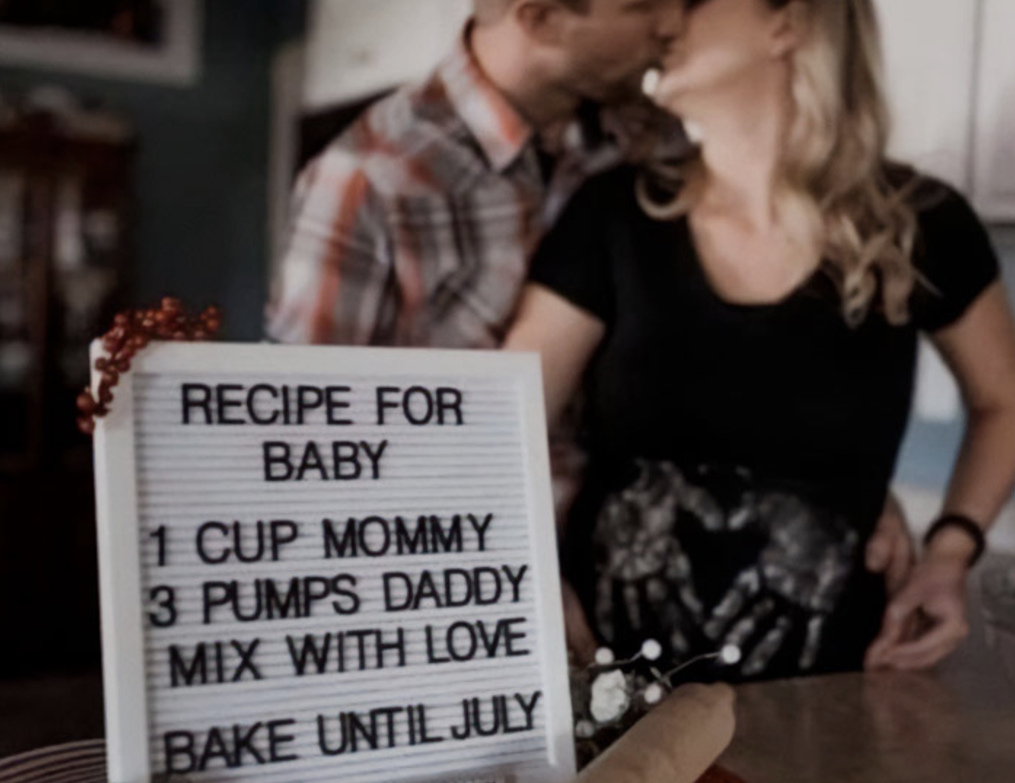 baby announcement recipe - Recipe For Baby 1 Cup Mommy 3 Pumps Daddy Mix With Love Bake Until July 3