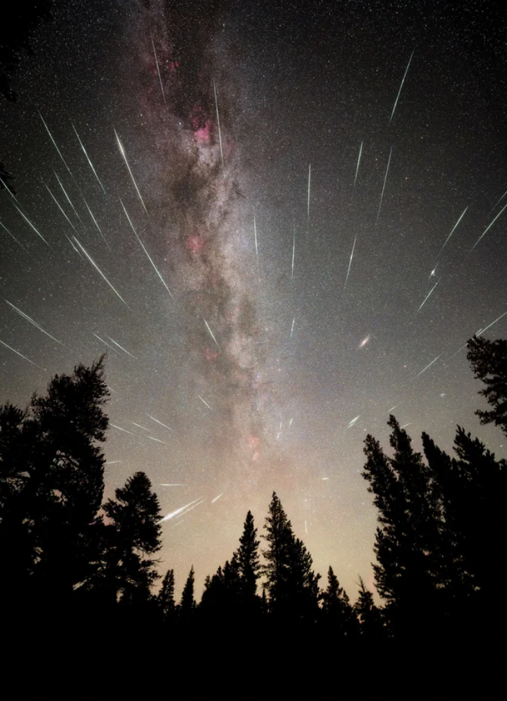 Meteor shower caught throughout the night by Mike Abramyan.