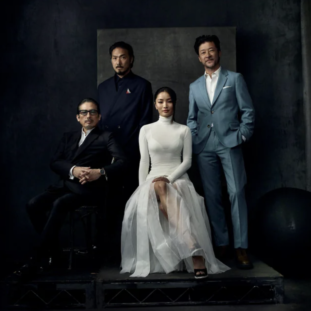 Hiroyuki Sanada, Takehiro Hira, Anna Sawai and Tadanobu Asano at Vanity Fair’s pre-Emmy party.