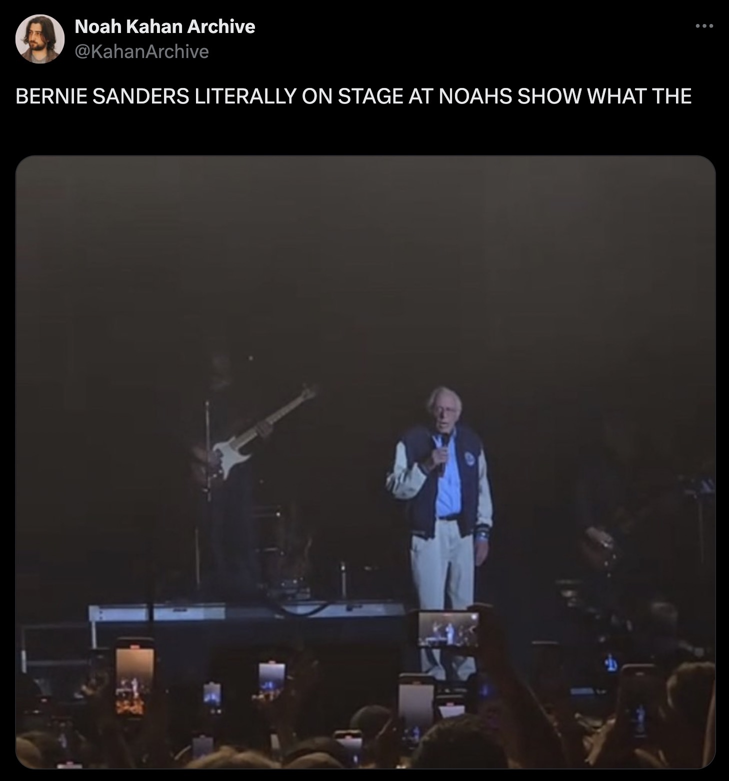 rock concert - Noah Kahan Archive Bernie Sanders Literally On Stage At Noahs Show What The