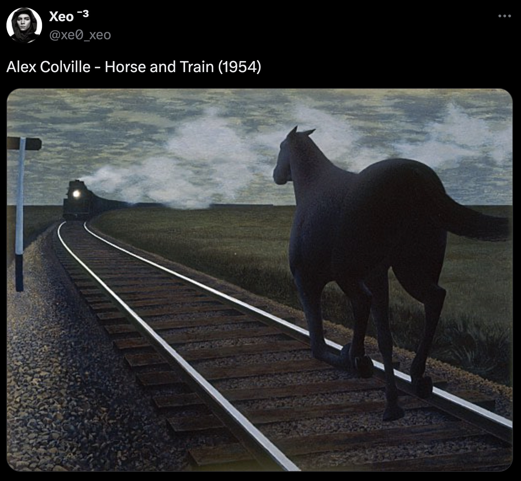 goat - Xeo "3 Alex Colville Horse and Train 1954