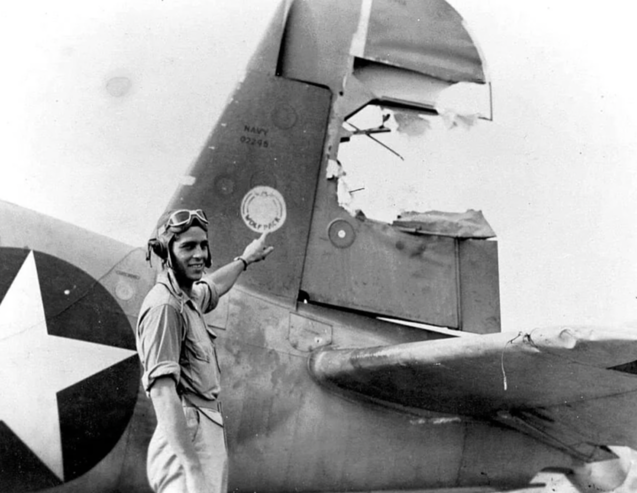 aircraft damage ww2 - Navy 92245