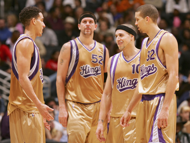 Purple can be a divisive uniform color but I’m firmly in the pro-purple camp, especially for Sacramento. But I’m completely against the gold jerseys that the Kings would rock during the Bibby era. They have routinely been called the ugliest jerseys in NBA history, and it’s hard to disagree, as these eyesores can’t even be enjoyed ironically.
