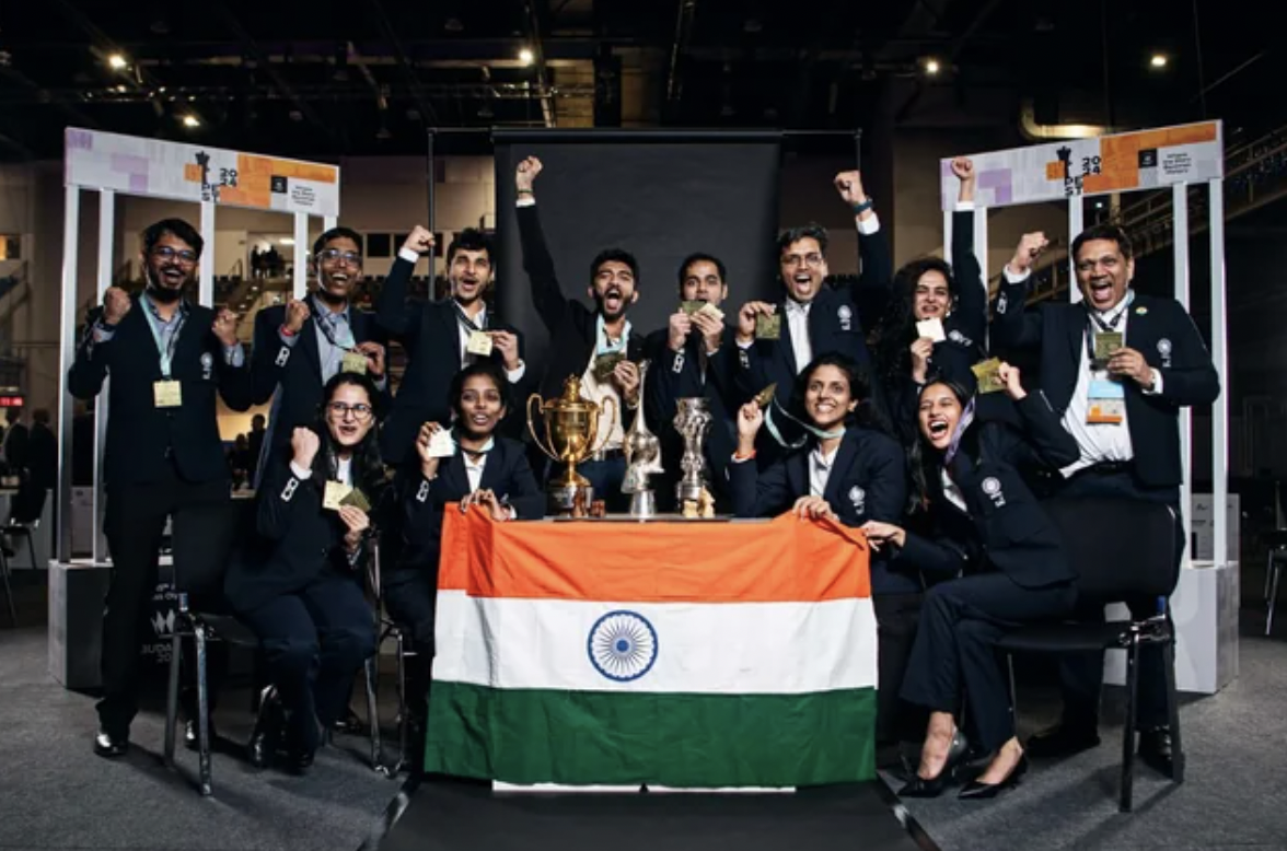 Indian men and women won gold in the chess team Olympiad for the first time.