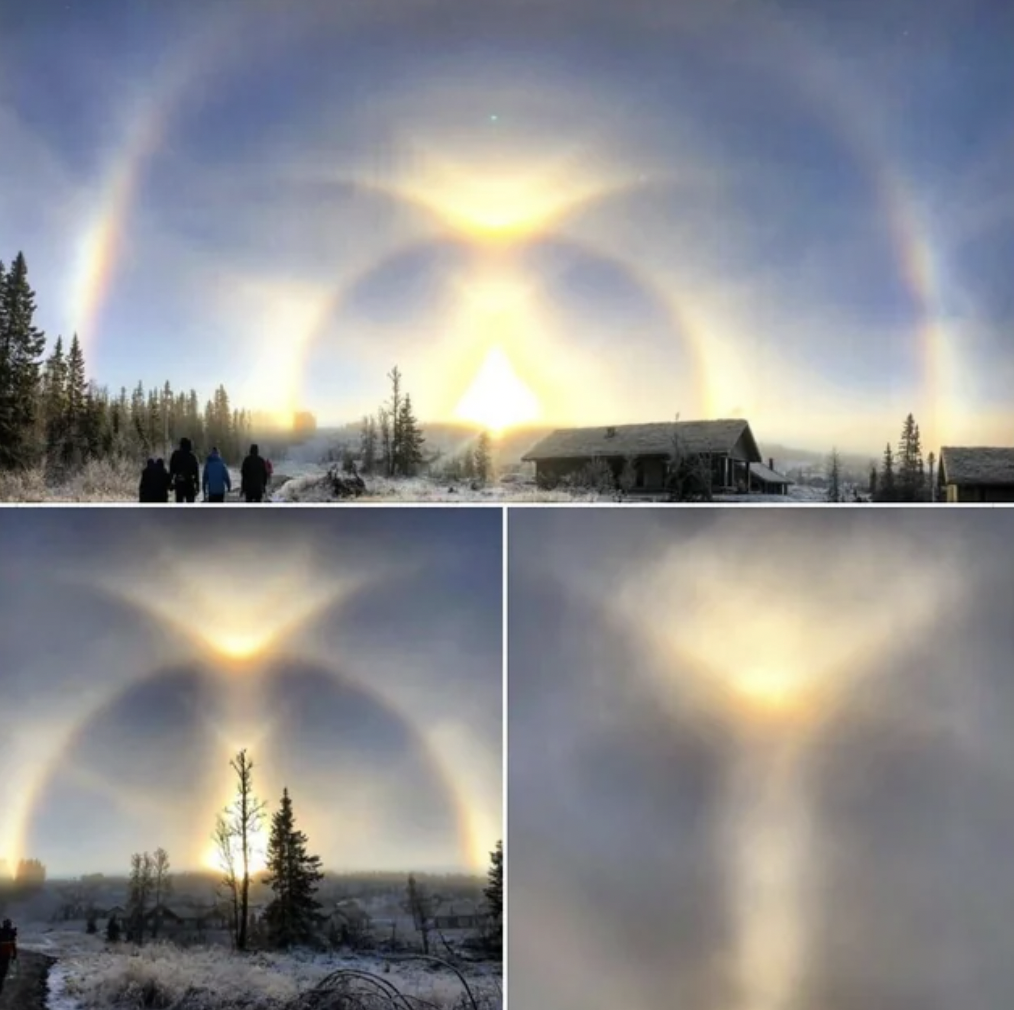 Sun dog phenomenon captured in Norway.